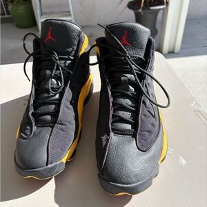Air Jordan 13 Retro GS Melo Class 2002 Men’s Athletic Shoes in Black and Yellow